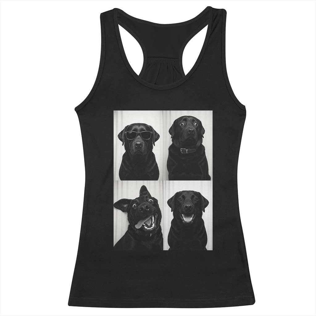 Funny Black Lab Racerback Tank Top Photobooth Selfie Dog Mom Gift TS12 Black Print Your Wear