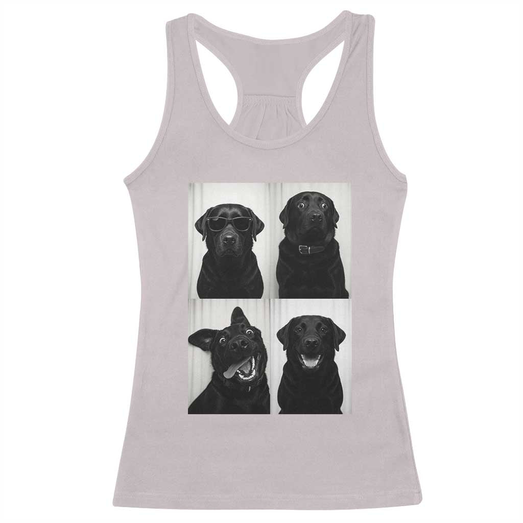 Funny Black Lab Racerback Tank Top Photobooth Selfie Dog Mom Gift TS12 Ice Gray Print Your Wear