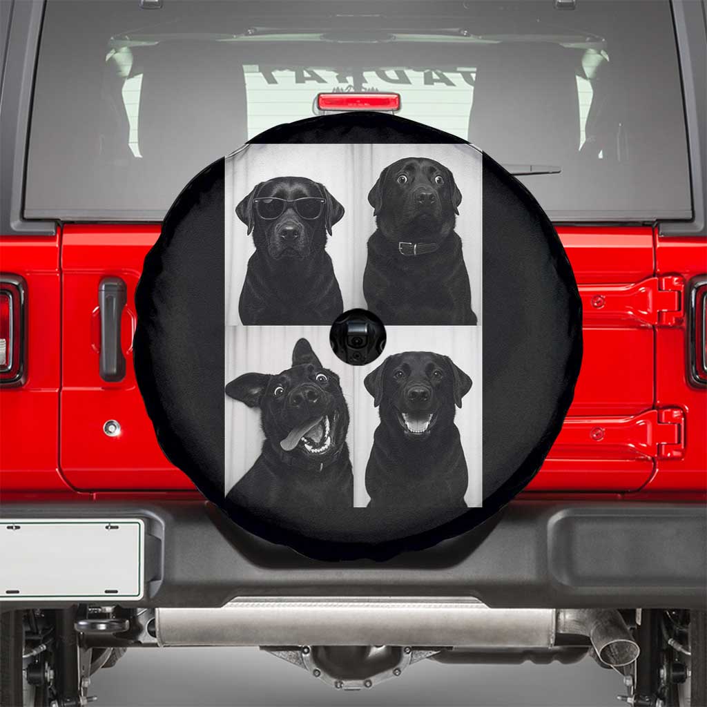 Funny Black Lab Spare Tire Cover Photobooth Selfie Dog Mom Gift TS12 Black Print Your Wear