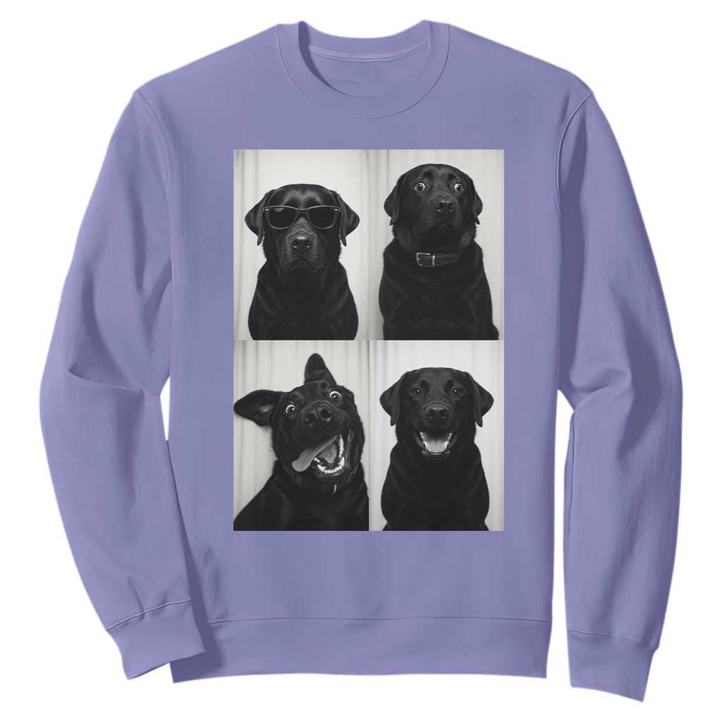 Funny Black Lab Sweatshirt Photobooth Selfie Dog Mom Gift TS12 Violet Print Your Wear