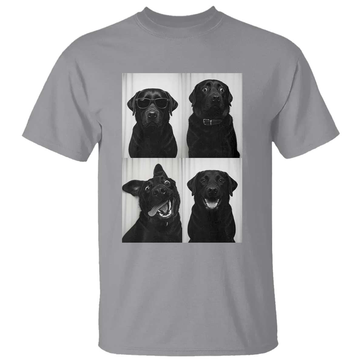 Funny Black Lab T Shirt Photobooth Selfie Dog Mom Gift TS12 Sport Gray Print Your Wear
