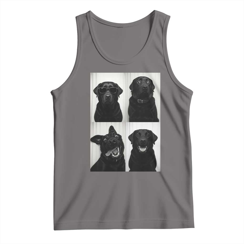 Funny Black Lab Tank Top Photobooth Selfie Dog Mom Gift TS12 Deep Heather Print Your Wear