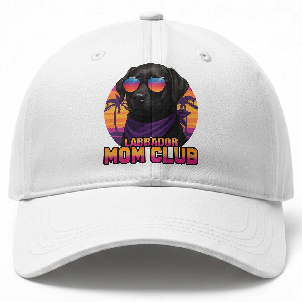 Funny Black Labrador Baseball Cap Dog Mom Retro Sunset Gift TS12 Print Your Wear