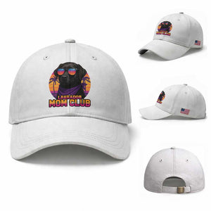 Funny Black Labrador Baseball Cap Dog Mom Retro Sunset Gift TS12 Baseball Cap Universal Fit White Print Your Wear