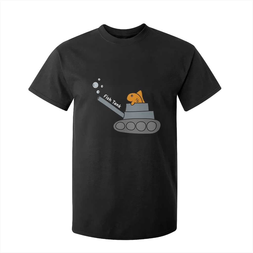 Goldfish Military Tank Pun T Shirt For Kid Funny Cute Fish Tank Graphic