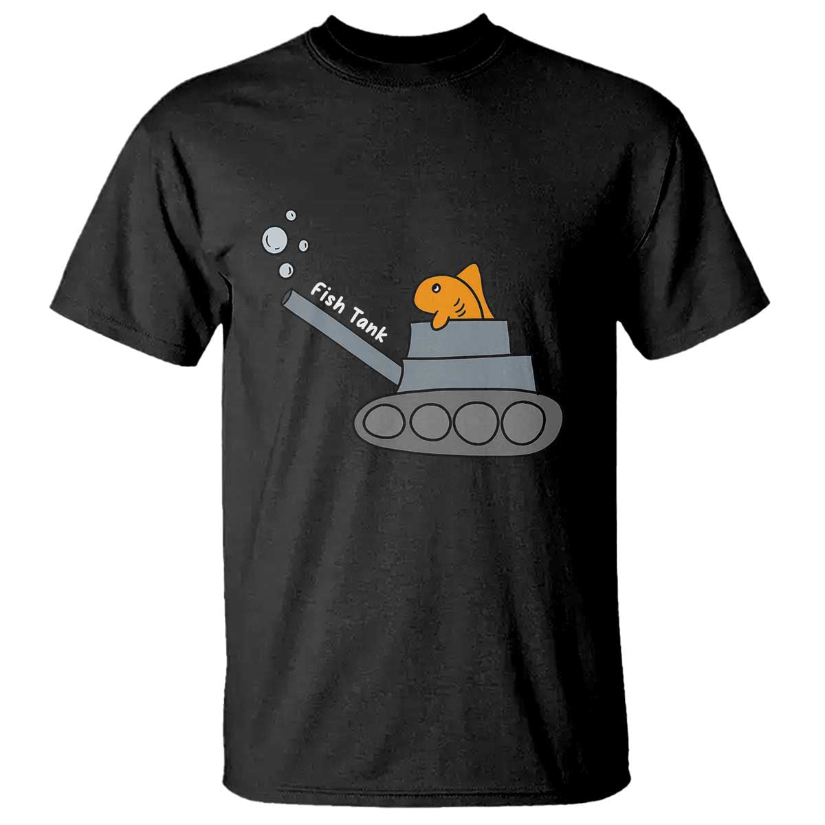 Goldfish Military Tank Pun T Shirt Funny Cute Fish Tank Graphic