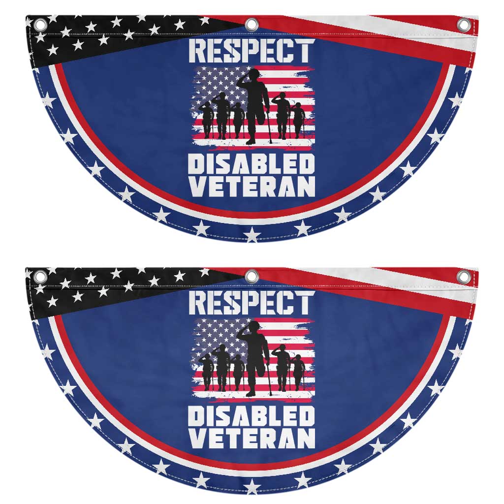 Respect Disabled Veteran Patriotic Fan Flag War Heroes Vintage American Flag
