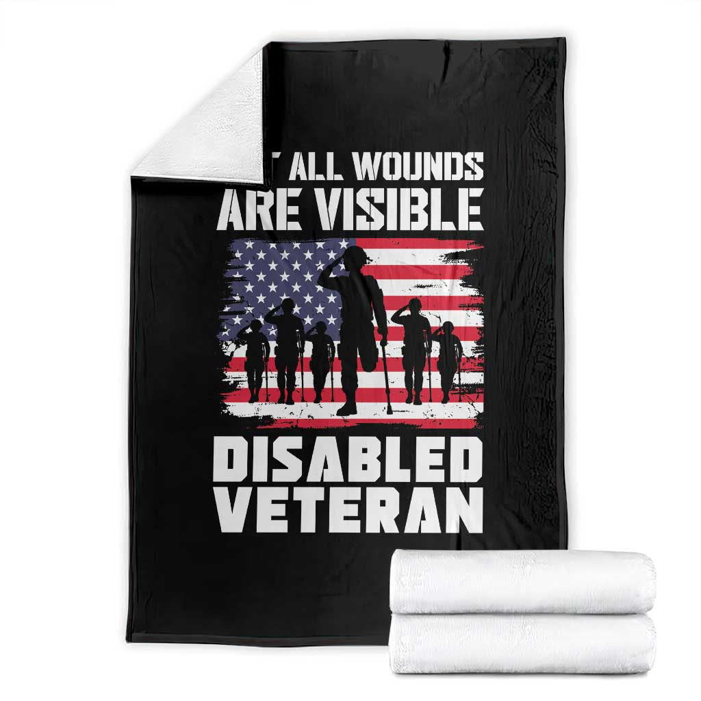 Respect Disabled Veteran Throw Blanket Not All Wounds Are Visible