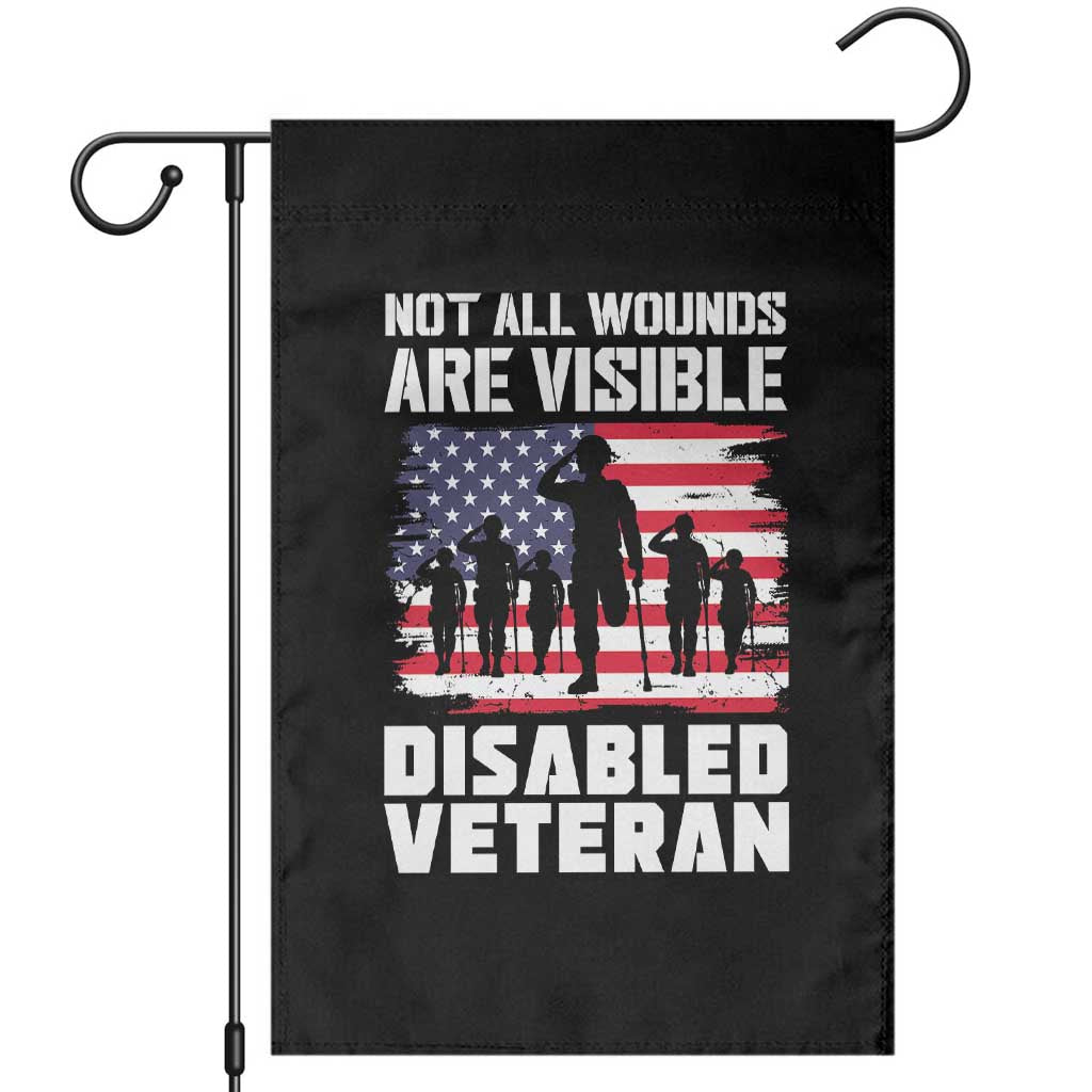 Respect Disabled Veteran Garden Flag Not All Wounds Are Visible