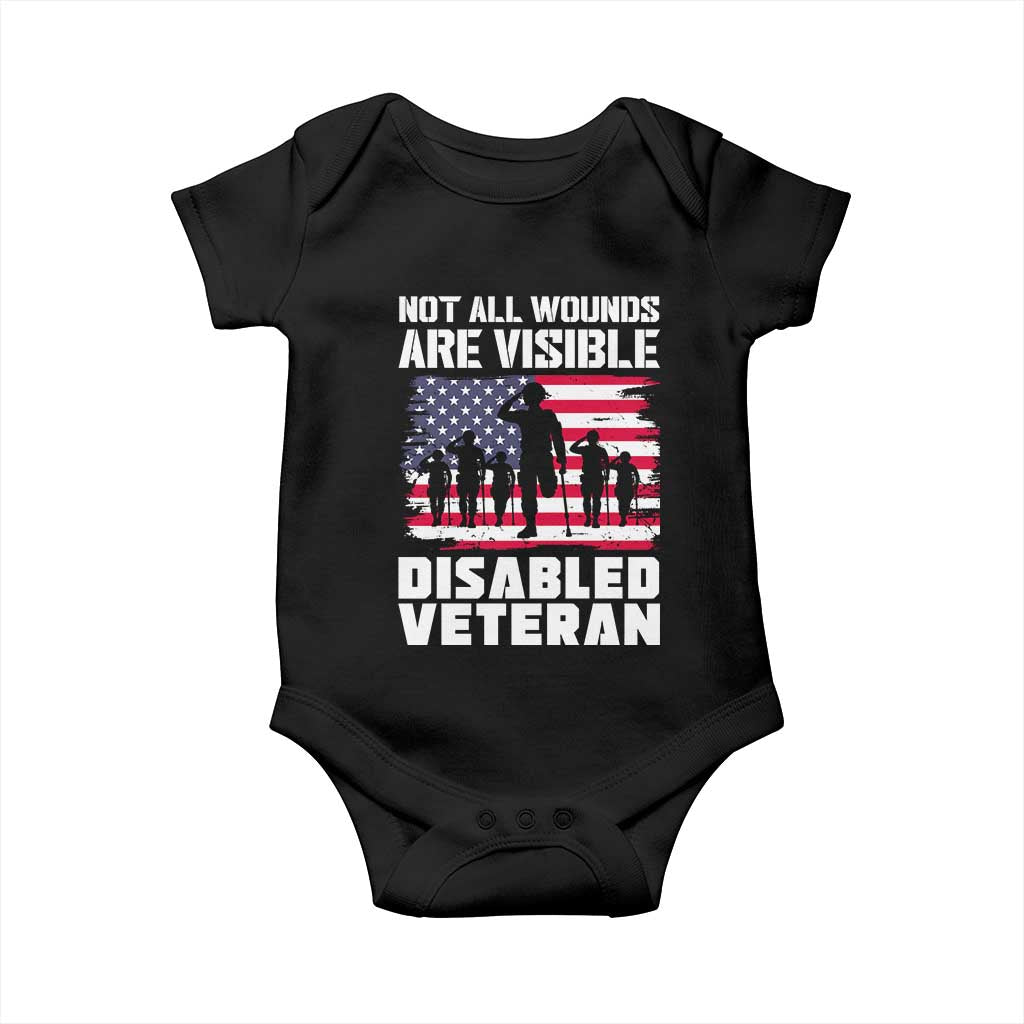Respect Disabled Veteran Baby Onesie Not All Wounds Are Visible