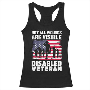 Respect Disabled Veteran Racerback Tank Top Not All Wounds Are Visible