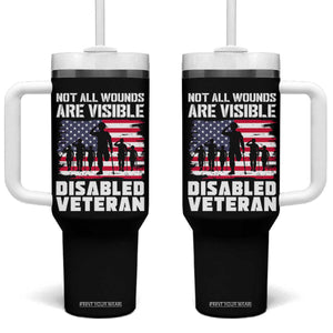 Respect Disabled Veteran Tumbler With Handle Not All Wounds Are Visible
