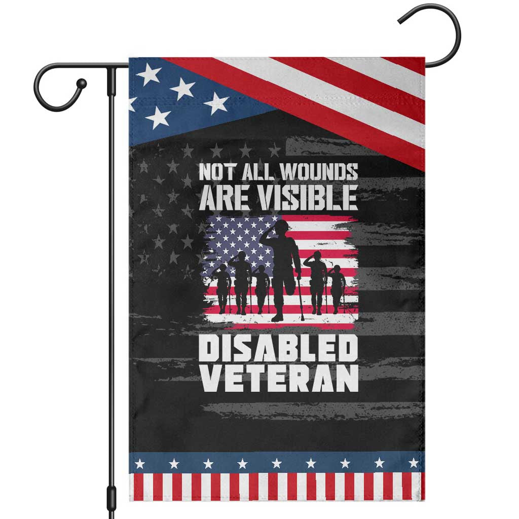 Respect Disabled Veteran Patriotic Garden Flag Not All Wounds Are Visible