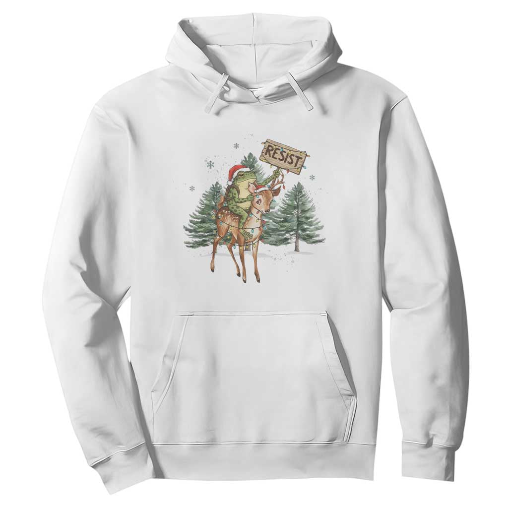 Resist Portland Frog Protest Christmas Hoodie Funny Holiday Meme Gift Idea TS12 White Print Your Wear