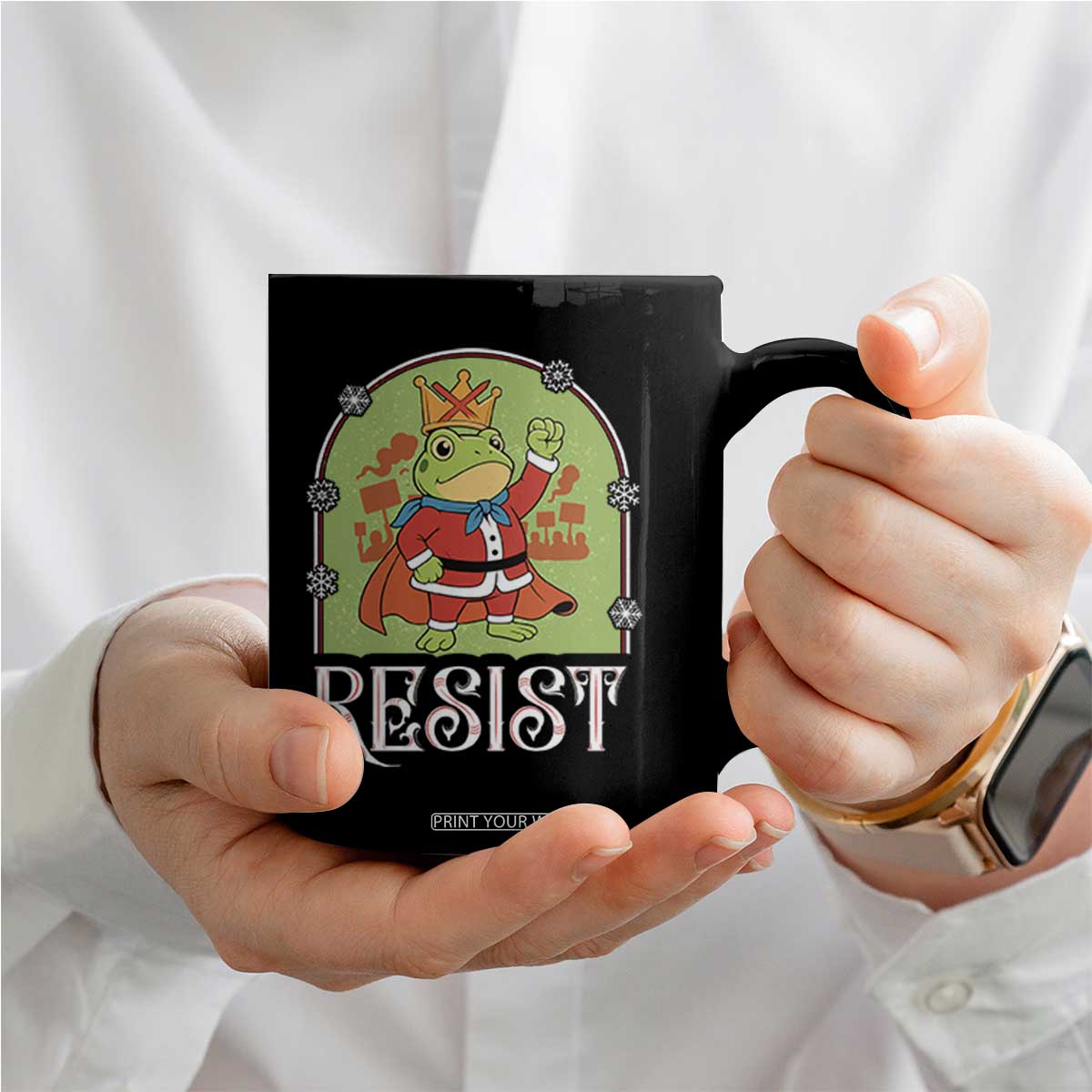 Resist Portland Frog Protest Coffee Mug Funny No Kings Christmas Gift TS12 Print Your Wear