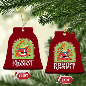 Resist Portland Frog Protest Ceramic Ornament Funny No Kings Xmas Gift TS12 Print Your Wear