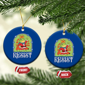 Resist Portland Frog Protest Ceramic Ornament Funny No Kings Xmas Gift TS12 1pc Blue Print Your Wear