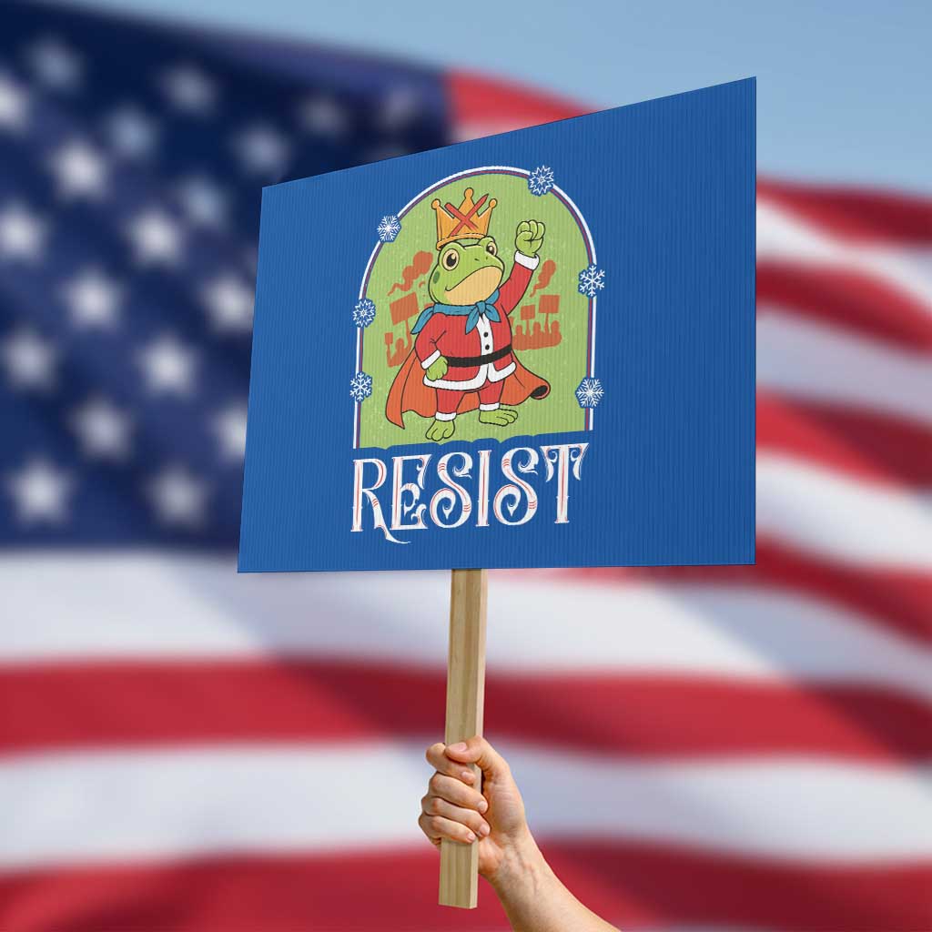 Resist Portland Frog Protest Protest Sign Funny No Kings Christmas Gift TS12 Horizontal 18
