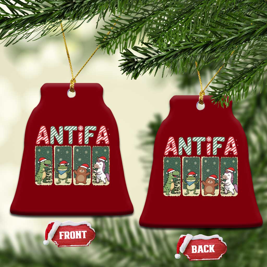 Funny Xmas Frogtifa Ceramic Ornament Portland Resist Frog Protest TS12 Print Your Wear