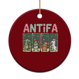 Funny Xmas Frogtifa Ceramic Ornament Portland Resist Frog Protest TS12 1pc Red Print Your Wear