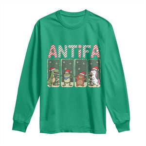 Funny Christmas Frogtifa Long Sleeve Shirt Portland Resist Frog Protest TS12 Irish Green Print Your Wear