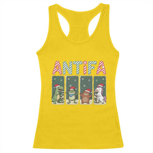 Funny Christmas Frogtifa Racerback Tank Top Portland Resist Frog Protest TS12 Daisy Print Your Wear