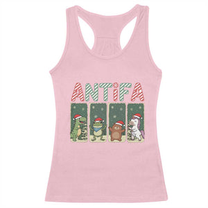 Funny Christmas Frogtifa Racerback Tank Top Portland Resist Frog Protest TS12 Light Pink Print Your Wear