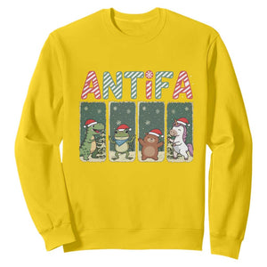 Funny Christmas Frogtifa Sweatshirt Portland Resist Frog Protest TS12 Daisy Print Your Wear