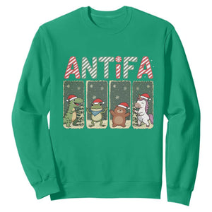 Funny Christmas Frogtifa Sweatshirt Portland Resist Frog Protest TS12 Irish Green Print Your Wear
