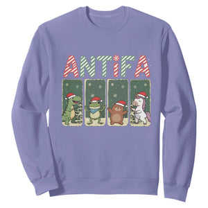 Funny Christmas Frogtifa Sweatshirt Portland Resist Frog Protest TS12 Violet Print Your Wear