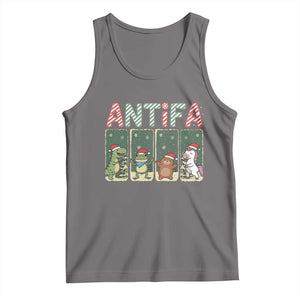 Funny Christmas Frogtifa Tank Top Portland Resist Frog Protest TS12 Deep Heather Print Your Wear
