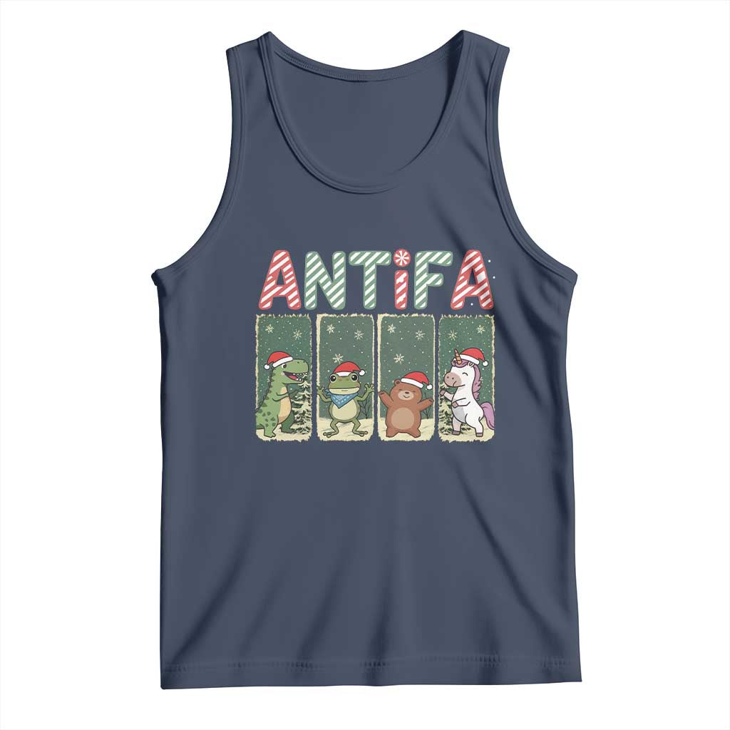Funny Christmas Frogtifa Tank Top Portland Resist Frog Protest TS12 Navy Print Your Wear