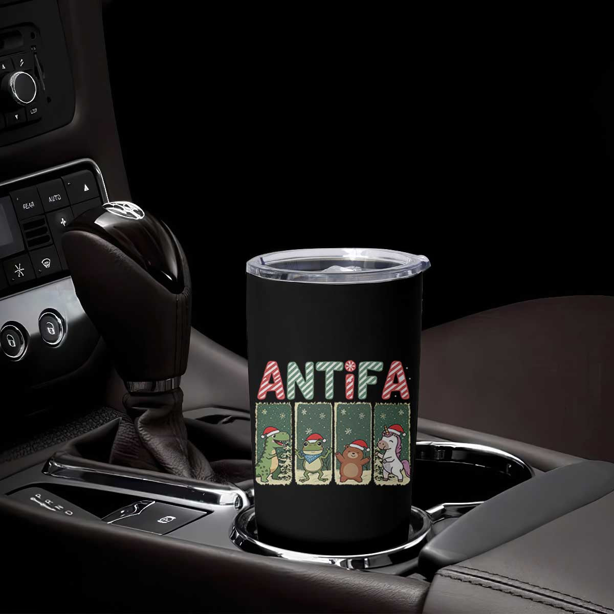 Funny Christmas Frogtifa Tumbler Cup Portland Resist Frog Protest TS12 Print Your Wear