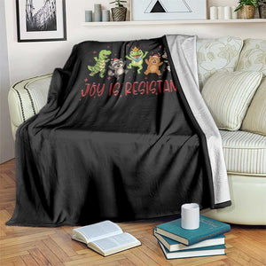 Joy Is Resistance Throw Blanket Funny Portland Frog Protest Christmas Gift TS12 Print Your Wear