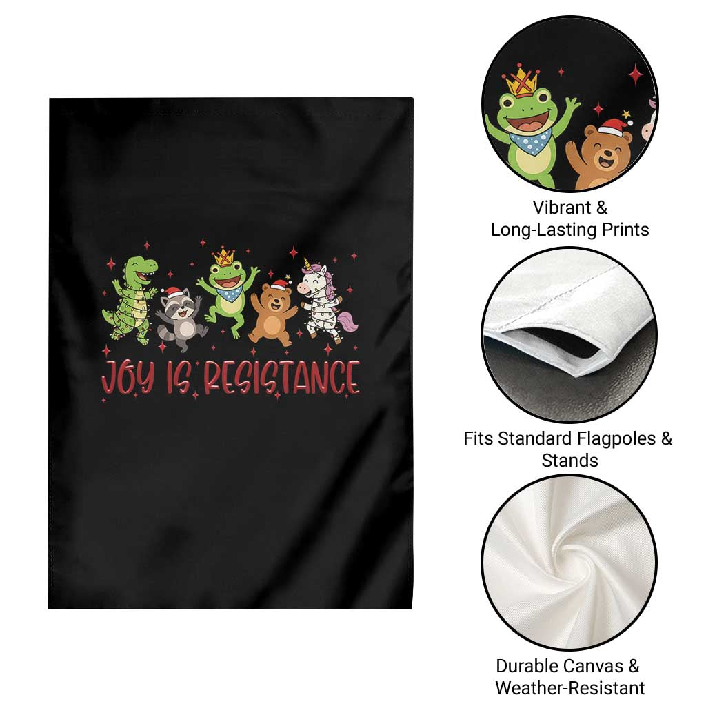Joy Is Resistance Garden Flag Funny Portland Frog Protest Christmas Gift TS12 Print Your Wear