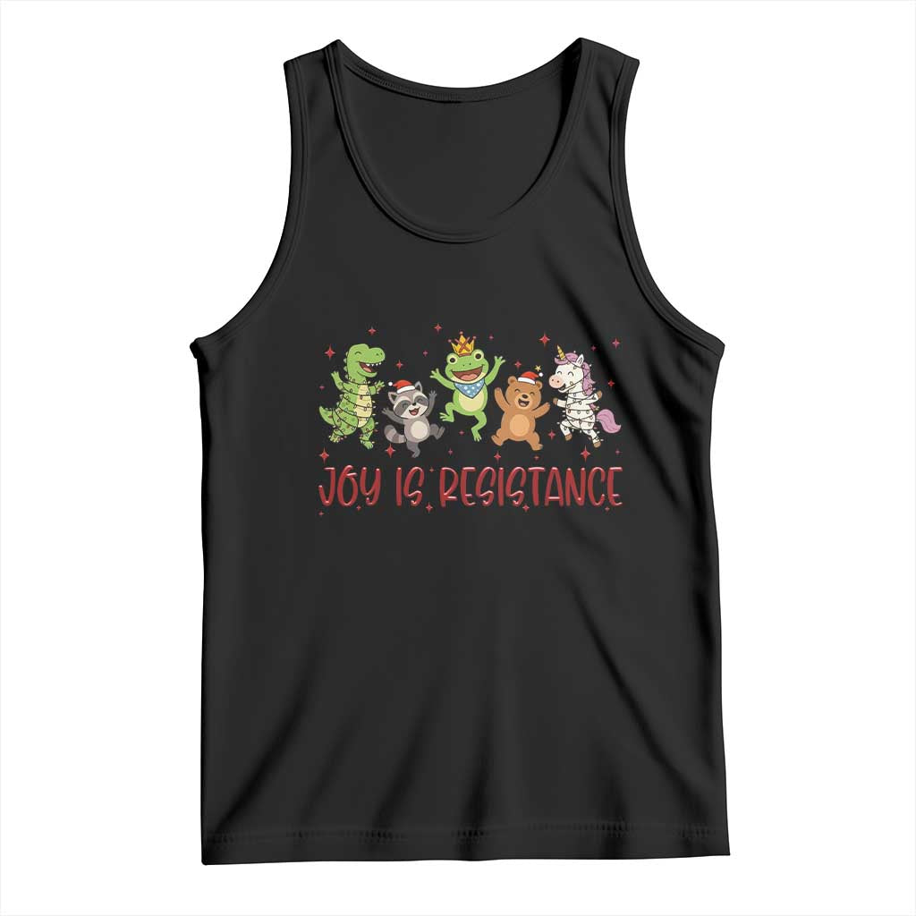 Joy Is Resistance Tank Top Funny Portland Frog Protest Christmas Gift TS12 Black Print Your Wear
