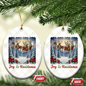 Joy Is Resistance Portland Frog Protest Ceramic Ornament Funny Holiday Meme Gift Idea TS12 Print Your Wear