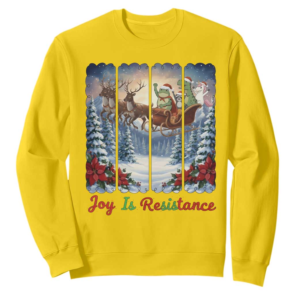 Joy Is Resistance Portland Frog Protest Sweatshirt Funny Holiday Meme Gift Idea TS12 Daisy Print Your Wear