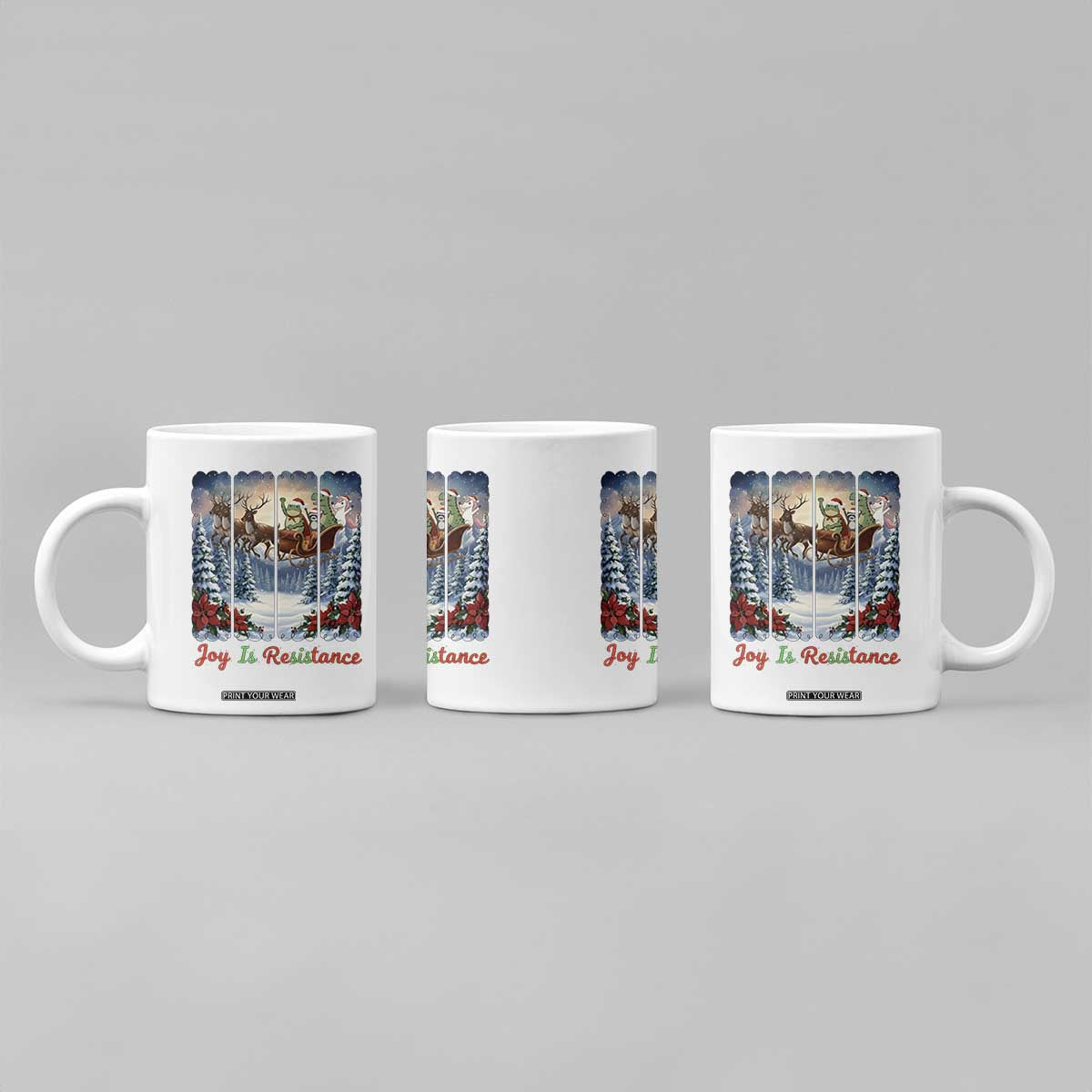 Joy Is Resistance Portland Frog Protest Coffee Mug Funny Holiday Meme Gift Idea TS12 Print Your Wear