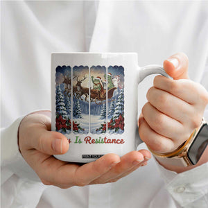 Joy Is Resistance Portland Frog Protest Coffee Mug Funny Holiday Meme Gift Idea TS12 Print Your Wear