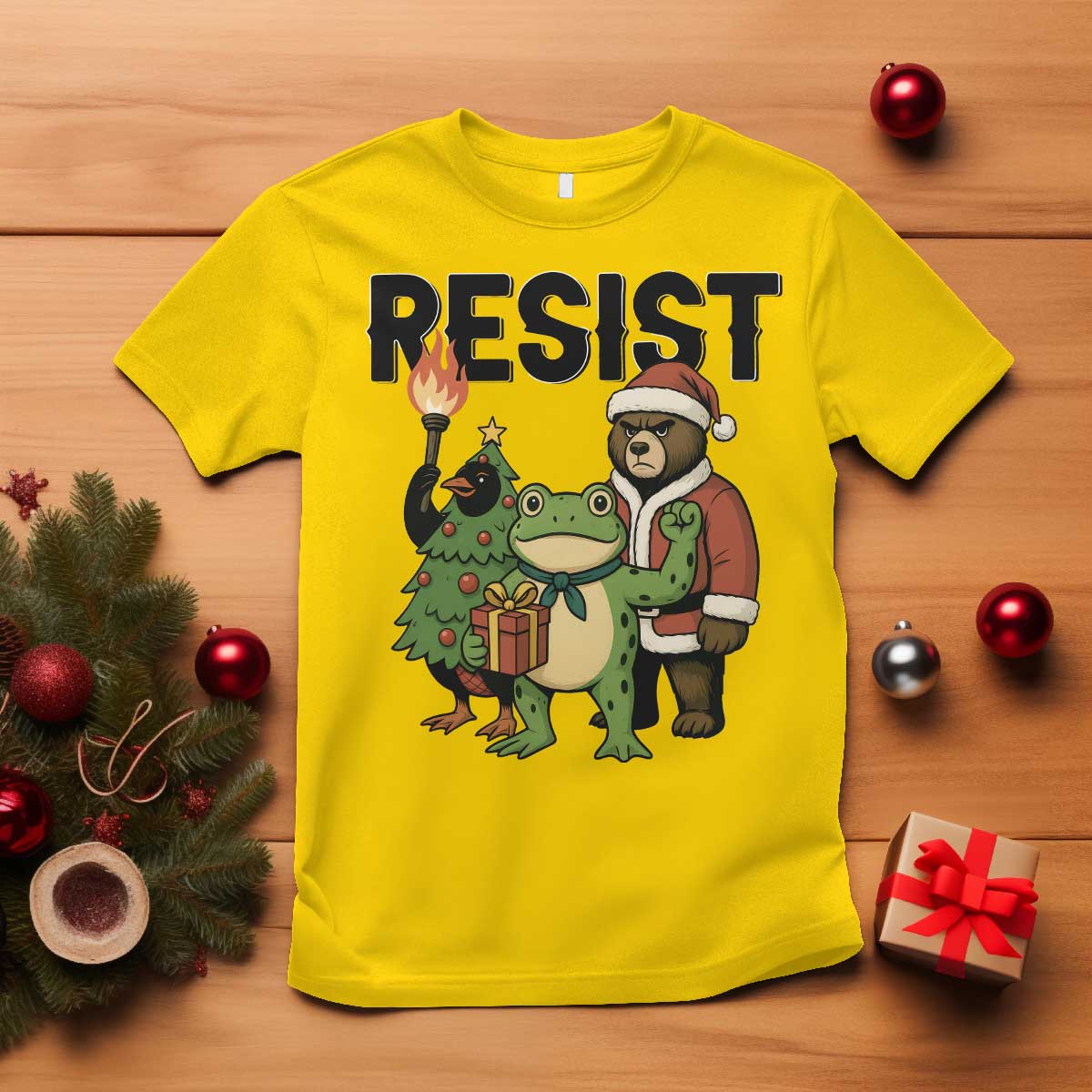 Portland Frog Protest Frogs Together Strong T Shirt Funny Holiday Gift TS12 Daisy Print Your Wear