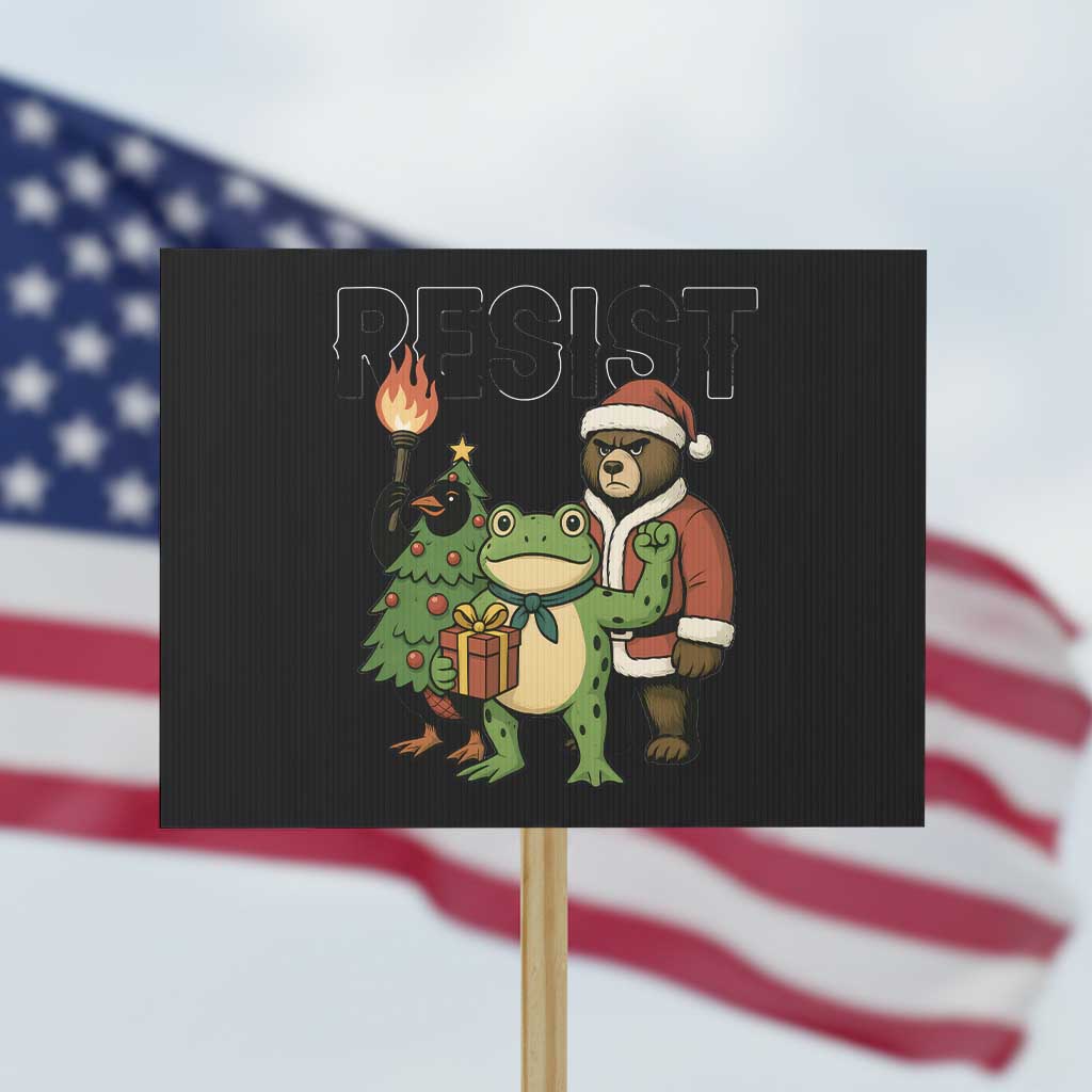 Portland Frog Protest Frogs Together Strong Protest Sign Funny Holiday Gift TS12 Horizontal 18