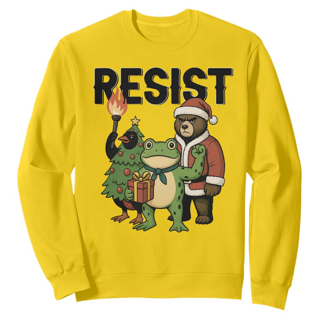 Portland Frog Protest Frogs Together Strong Sweatshirt Funny Holiday Gift TS12 Daisy Print Your Wear