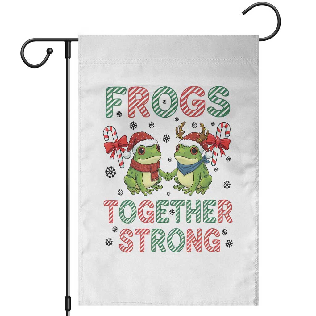 Frogs Together Strong Garden Flag Funny Portland Christmas Resist Gift TS12 White Print Your Wear