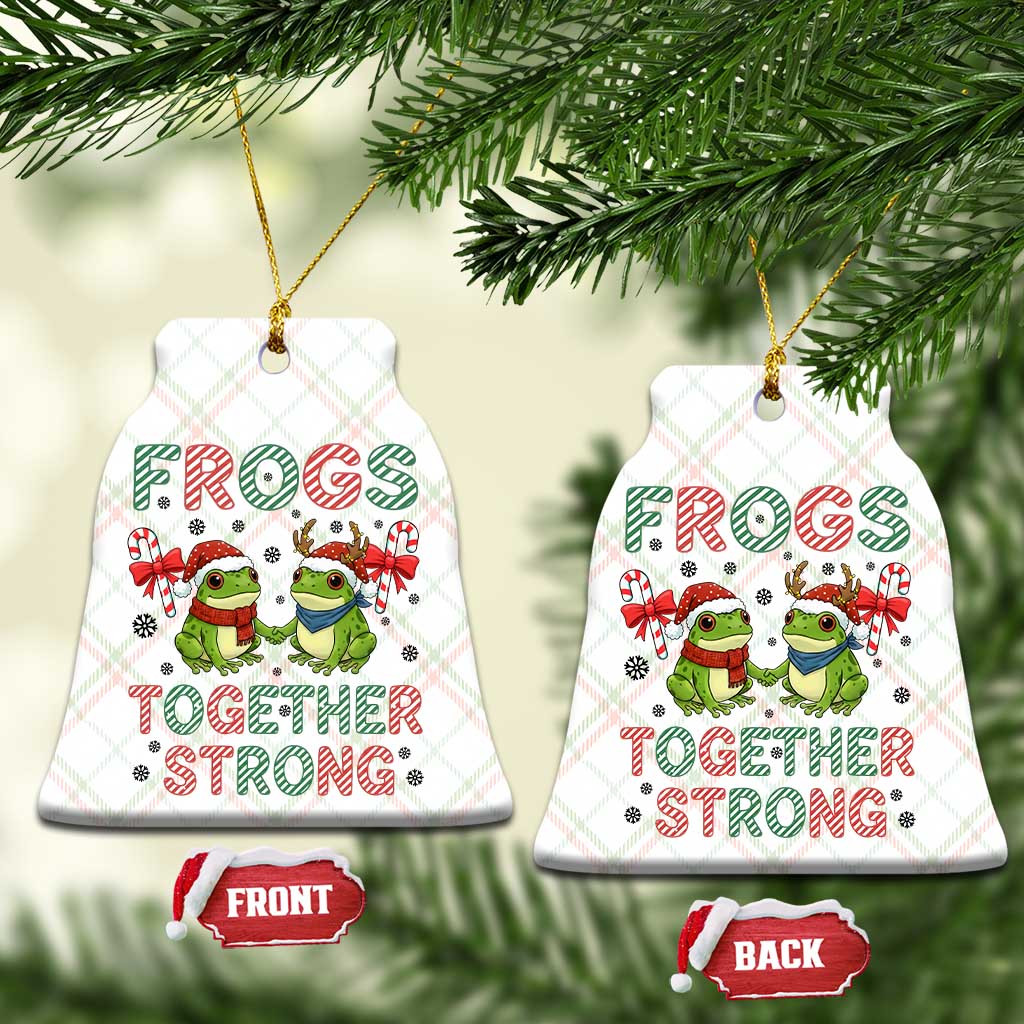 Frogs Together Strong Ceramic Ornament Funny Portland Xmas Resist Gift TS12 Print Your Wear