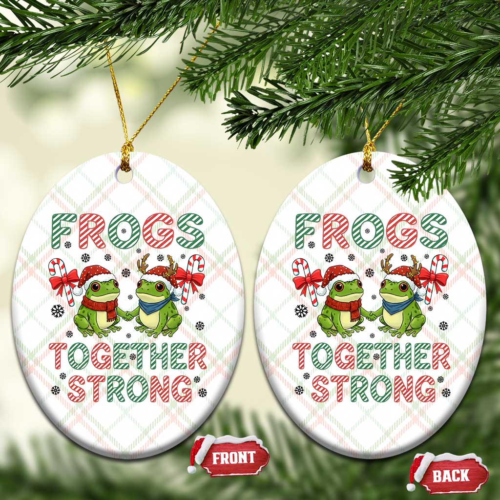 Frogs Together Strong Ceramic Ornament Funny Portland Xmas Resist Gift TS12 Print Your Wear