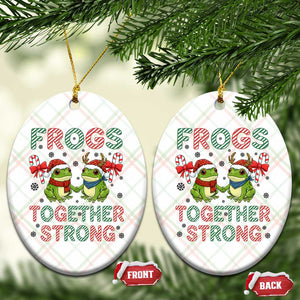 Frogs Together Strong Ceramic Ornament Funny Portland Xmas Resist Gift TS12 Print Your Wear