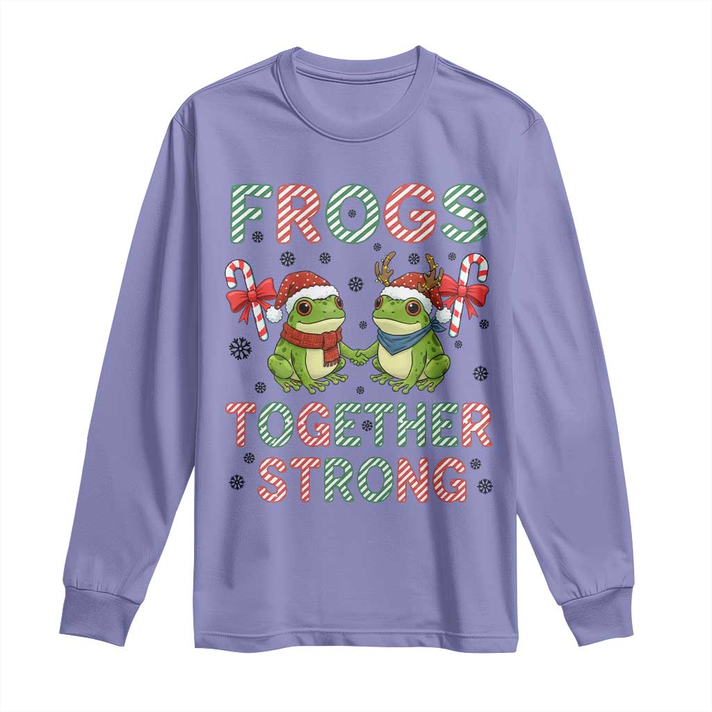 Frogs Together Strong Long Sleeve Shirt Funny Portland Christmas Resist Gift TS12 Violet Print Your Wear
