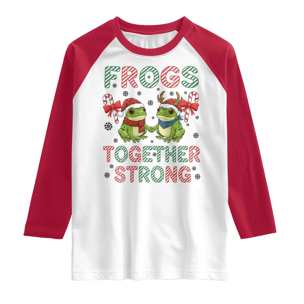 Frogs Together Strong Raglan Shirt Funny Portland Christmas Resist Gift TS12 White Red Print Your Wear