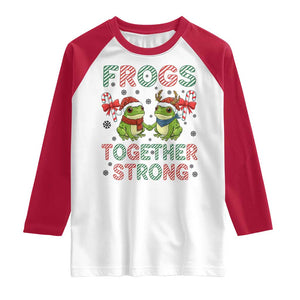 Frogs Together Strong Raglan Shirt Funny Portland Christmas Resist Gift TS12 White Red Print Your Wear